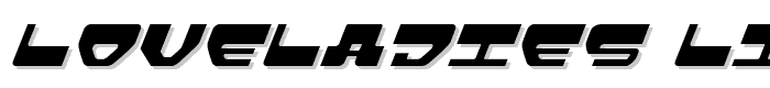 Loveladies Light Italic font